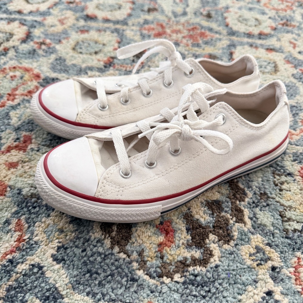 Converse Chuck Taylor All Star Low Youth 3 White Canvas Classic GUC*